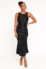 Melinda Sleeveless Velvet Maxi Black