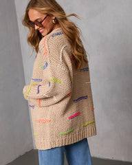 Lima Multi Color Stitch Knit Cardigan