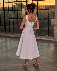 Dawn Notebook Belted Midi Dress