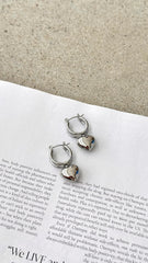 Varick Heart Earrings Silver