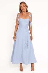 Della Midi Dress Pale Blue
