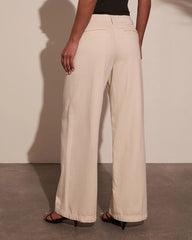 Leema Stretch High Rise Wide Leg Twill Jeans