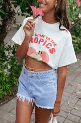 The Tropics Graphic Tee White