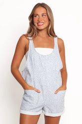 Viola Romper Blue White