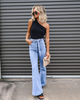 Kemsley Cotton One Shoulder Bodysuit