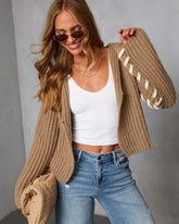 Daylight Dim Contrast Lace Open Front Sweater