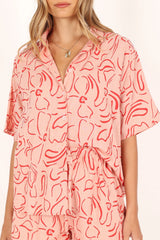 Flower Power Short Set Pink