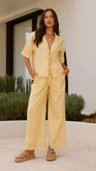 Lexi Linen Pants Baby Yellow