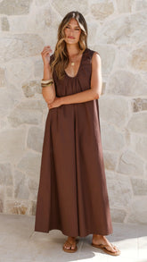 Scout Maxi Dress Chocolate