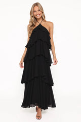 Chasity Halterneck Maxi Dress Black