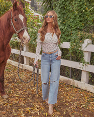 Luellie Off The Shoulder Floral Bodysuit