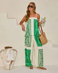 Relaxed Riviera Tropical Print Top