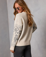 Poodle Ribbon Dream Novelty Fair Isle Sweater