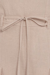 Calliope Tie Waist Jumpsuit Wheat