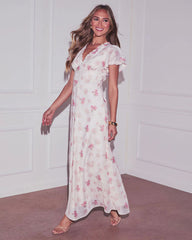 Lorrie Floral Jacquard Maxi Dress