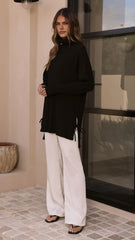 Ravio Oversized Rib Knit Black