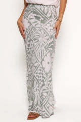 Willow Maxi Skirt Sage Print