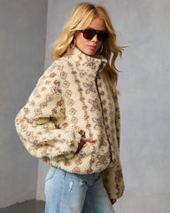 Bramble Fair Isle Print Fleece Jacket