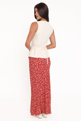 Zoella Maxi Skirt Red Floral
