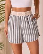 Beachbound Bliss Striped Shorts