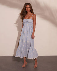 Ameliah Striped Floral Maxi Dress