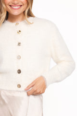 Jintie Vintage Button Cardigan Cream