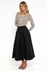 Yuki Circle Skirt Black