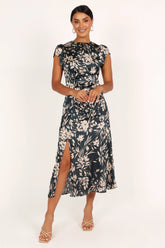 Lisbeth Midi Dress Green Floral