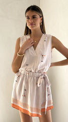 Kamela Playsuit Peach Martini