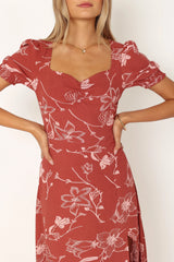 Franklin Dress Rust Floral