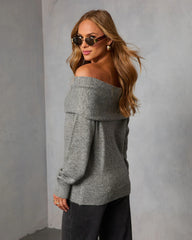 Snuggle Mode Off The Shoulder Sweater