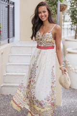 Caelia Maxi Dress Yellow Multi