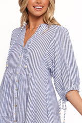 Arden Mini Dress Blue Stripe