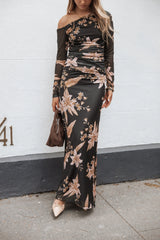 Bloise Long Sleeve Top Black Floral
