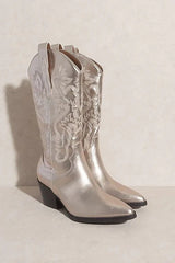 Amaya Cowboy Boot Champagne