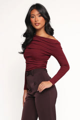 Cer Knit Top Cherry Chocolate