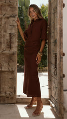 Sydney Maxi Dress Chocolate