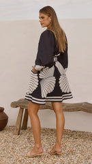 Mariel Long Sleeve Mini Dress Black