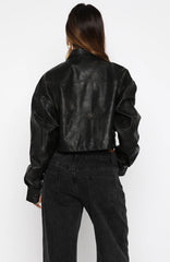Changing Faces PU Jacket Black