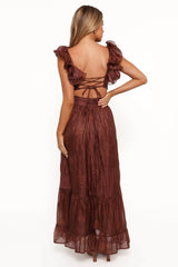 Harmony Maxi Dress Brown Floral