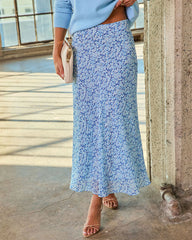 Open Skies Printed Midi Skirt