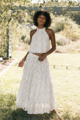 Amberlyn Maxi Skirt Blue Floral