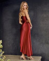 Modern Day Glam One Shoulder Asymmetrical Maxi Dress