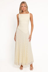 Kirsten Lace Maxi Dress Yellow