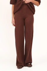 Remii Knit Pant Set Chocolate