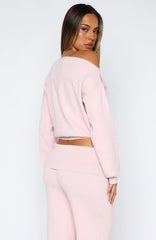 Cant Find The Words Knit Sweater Pink