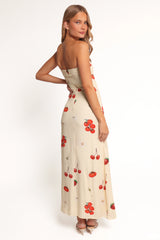 Adela Maxi Dress Tomato Print