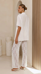 Azura Shirt And Pants Set White