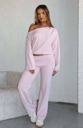 Cant Find The Words Knit Pants Pink