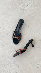Wyler Heel Black Tan